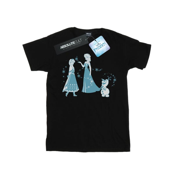 Disney Womens/Ladies Frozen Magic Snowflakes Cotton Boyfriend T-Shirt