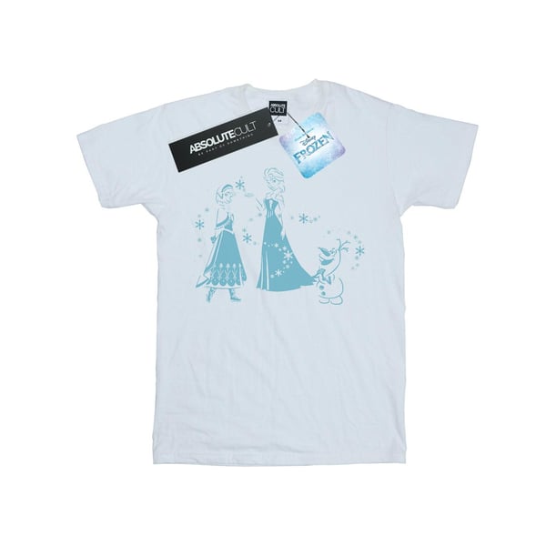 Disney Womens/Ladies Frozen Magic Snowflakes Cotton Boyfriend T-Shirt