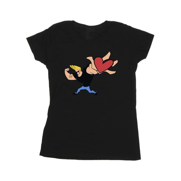 Johnny Bravo Womens/Ladies Heart Present Cotton T-Shirt