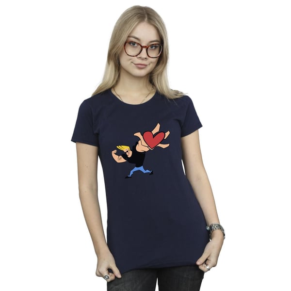 Johnny Bravo Womens/Ladies Heart Present Cotton T-Shirt