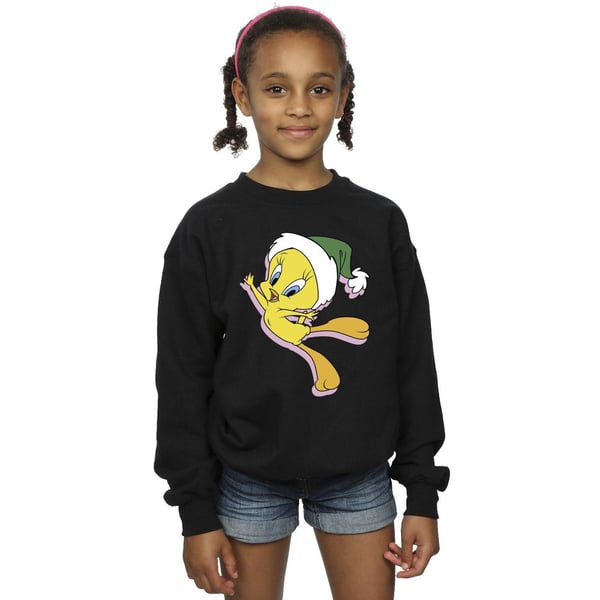 Looney Tunes Girls Tweety Christmas Hat Sweatshirt