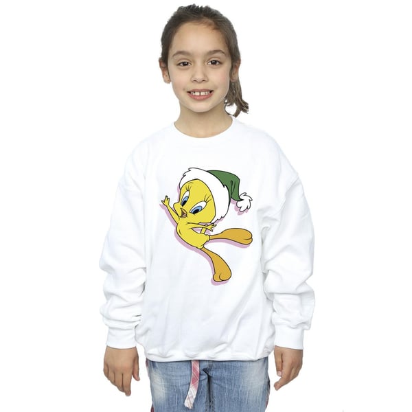 Looney Tunes Girls Tweety Christmas Hat Sweatshirt