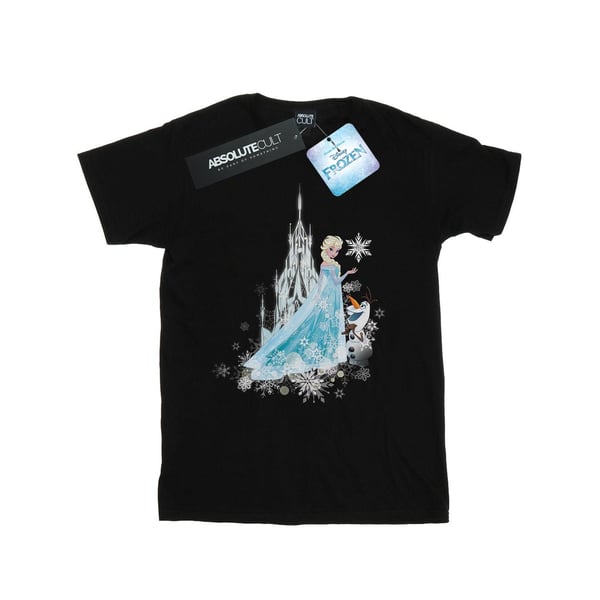 Disney Womens/Ladies Frozen Elsa And Olaf Winter Magic Cotton Boyfriend T-Shirt