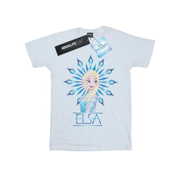 Disney Womens/Ladies Frozen Elsa Snowflake Cotton Boyfriend T-Shirt