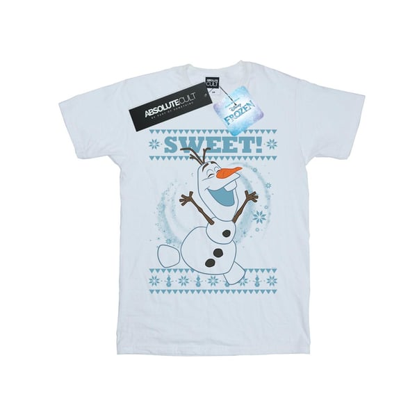 Disney Womens/Ladies Frozen Olaf Sweet Christmas Cotton Boyfriend T-Shirt