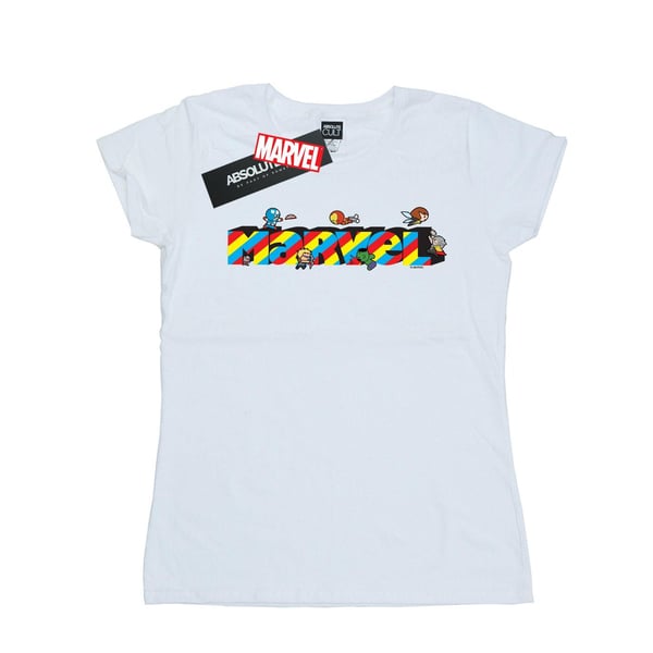 Marvel Womens/Ladies Kawaii Marvel Stripes Cotton T-Shirt