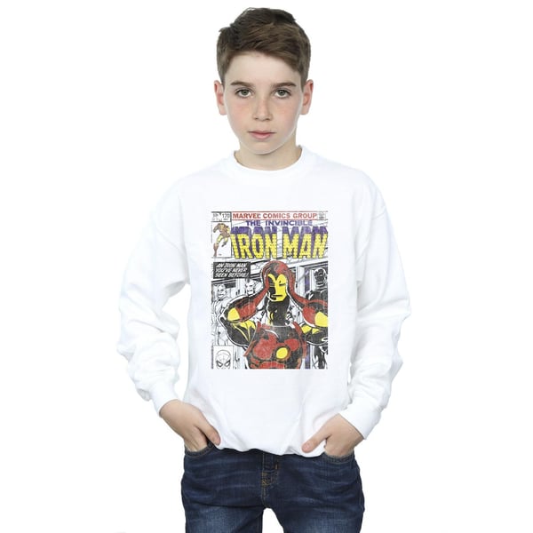 Marvel Boys Iron Man Head Gear Off Sweatshirt
