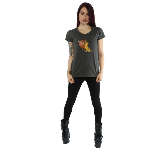 Disney Womens/Ladies Classic Simba, Timon And Pumbaa Cotton T-Shirt