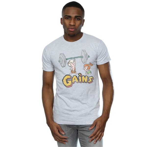 The Flintstones Mens Bam Bam Gains Distressed T-Shirt