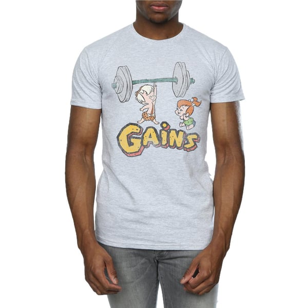 The Flintstones Mens Bam Bam Gains Distressed T-Shirt
