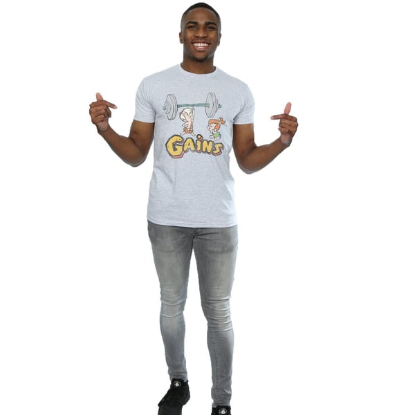 The Flintstones Mens Bam Bam Gains Distressed T-Shirt