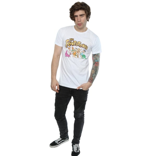 The Flintstones Mens Group Distressed T-Shirt