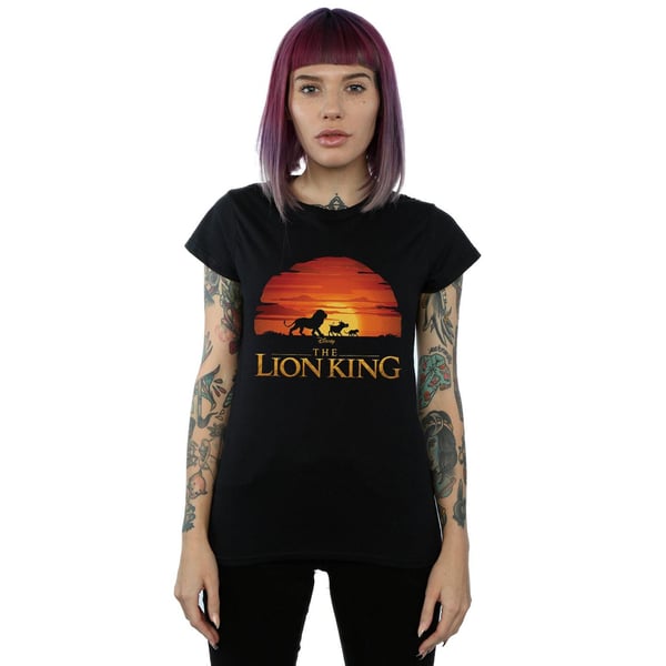 Disney Womens/Ladies The Lion King Movie Sunset Logo Cotton T-Shirt