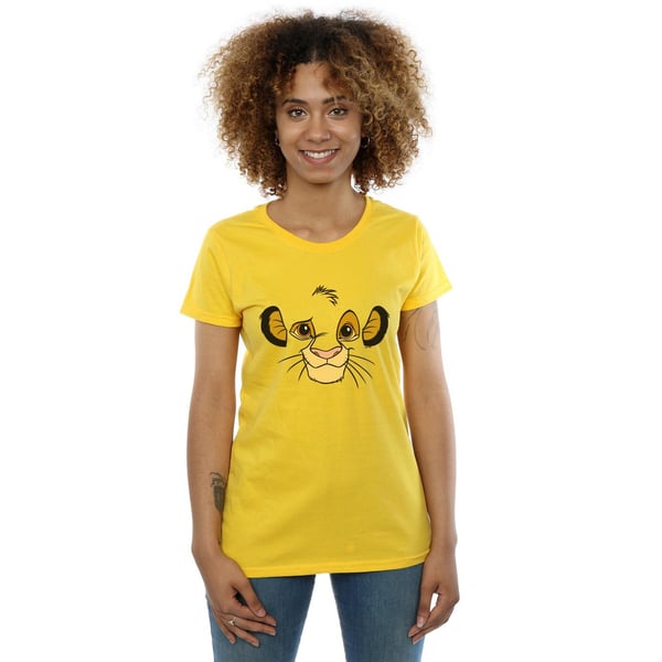 Disney Womens/Ladies The Lion King Simba Face Cotton T-Shirt