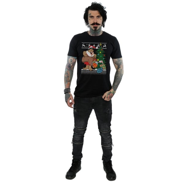 The Flintstones Mens Christmas Fair Isle T-Shirt