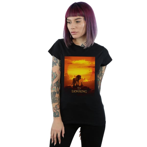 Disney Womens/Ladies The Lion King Movie Sunset Poster Cotton T-Shirt