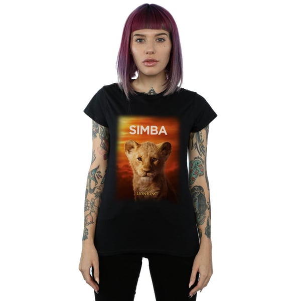Disney Womens/Ladies The Lion King Movie Baby Simba Poster Cotton T-Shirt