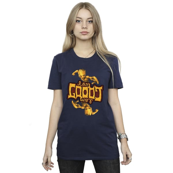 Marvel Womens/Ladies Guardians Of The Galaxy Groot Inverted Grain Cotton Boyfriend T-Shirt