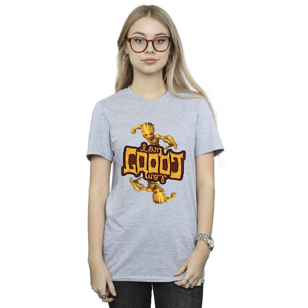 Marvel Womens/Ladies Guardians Of The Galaxy Groot Inverted Grain Cotton Boyfriend T-Shirt