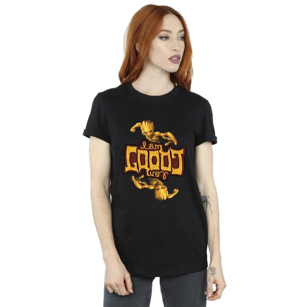 Marvel Womens/Ladies Guardians Of The Galaxy Groot Inverted Grain Cotton Boyfriend T-Shirt