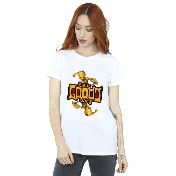 Marvel Womens/Ladies Guardians Of The Galaxy Groot Inverted Grain Cotton Boyfriend T-Shirt