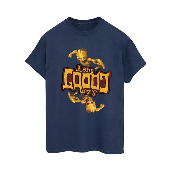 Marvel Womens/Ladies Guardians Of The Galaxy Groot Inverted Grain Cotton Boyfriend T-Shirt