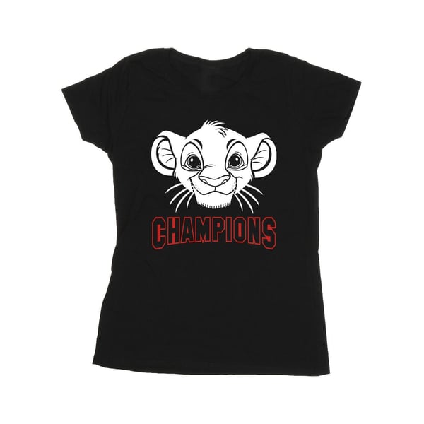 Disney Womens/Ladies The Lion King Simba Face Champion Cotton T-Shirt