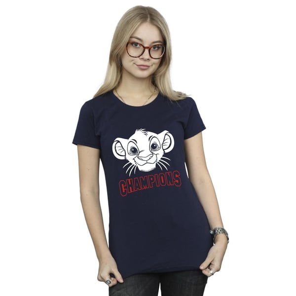 Disney Womens/Ladies The Lion King Simba Face Champion Cotton T-Shirt