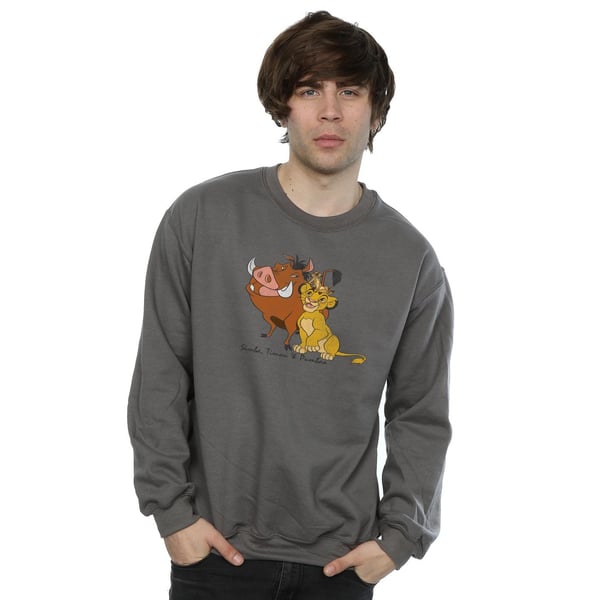 Disney Mens Classic Simba, Timon And Pumbaa Sweatshirt