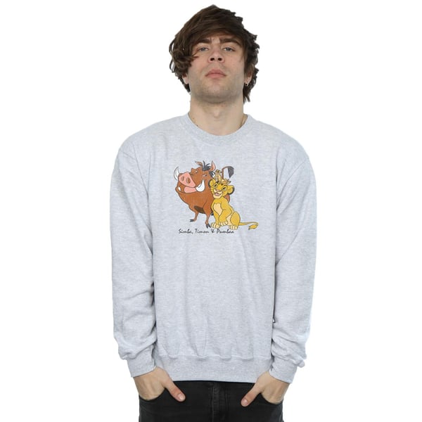 Disney Mens Classic Simba, Timon And Pumbaa Sweatshirt