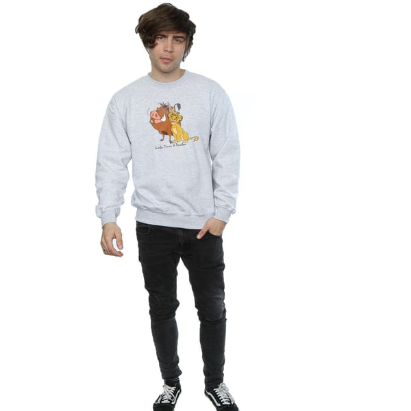 Disney Mens Classic Simba, Timon And Pumbaa Sweatshirt