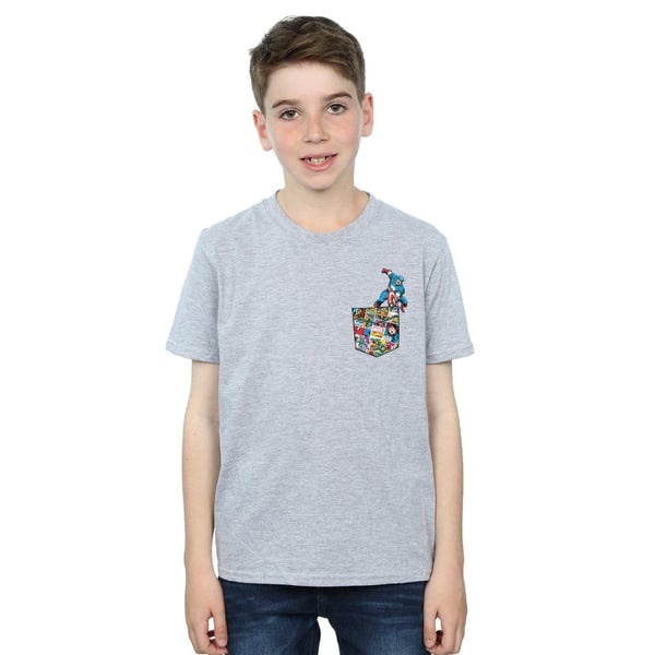 Marvel Boys Captain America tekotaskullinen T-paita