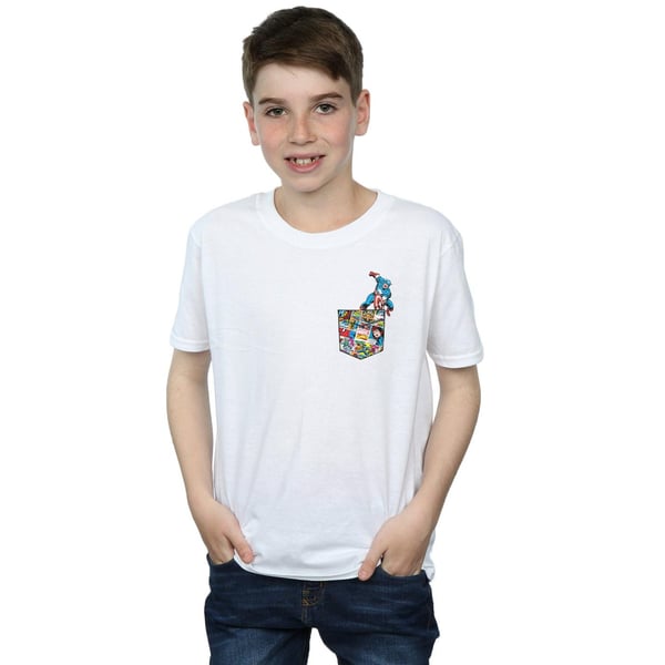 Marvel Boys Captain America tekotaskullinen T-paita