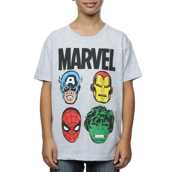 Marvel Boys Comics Main Heads T-paita