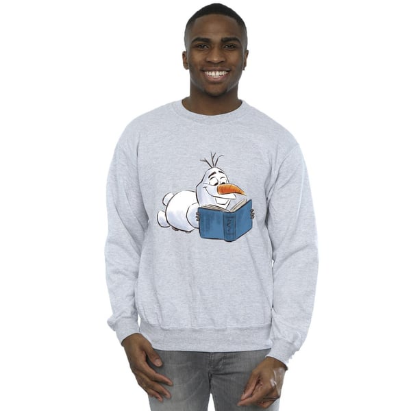 Disney Mens Frozen Olaf Reading Sweatshirt