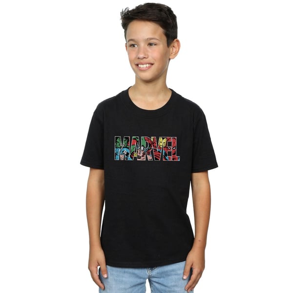Marvel Comics Boys Logo Character Infill T-Shirt