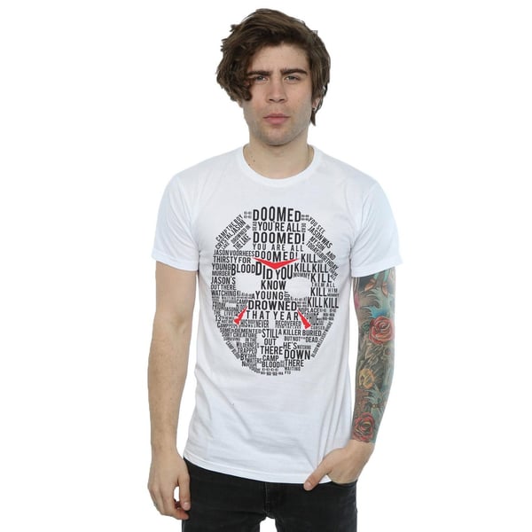 Friday 13th Mens Jason Text Mask T-Shirt