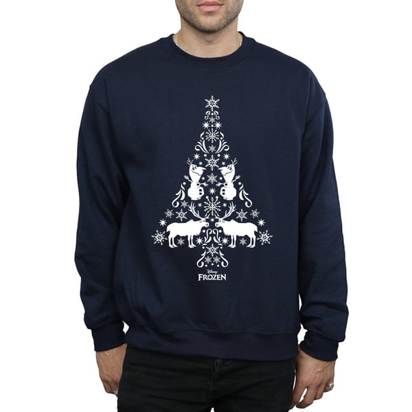 Disney Mens Frozen Christmas Tree Sweatshirt