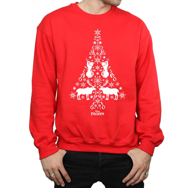 Disney Mens Frozen Christmas Tree Sweatshirt