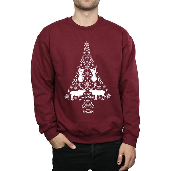 Disney Mens Frozen Christmas Tree Sweatshirt