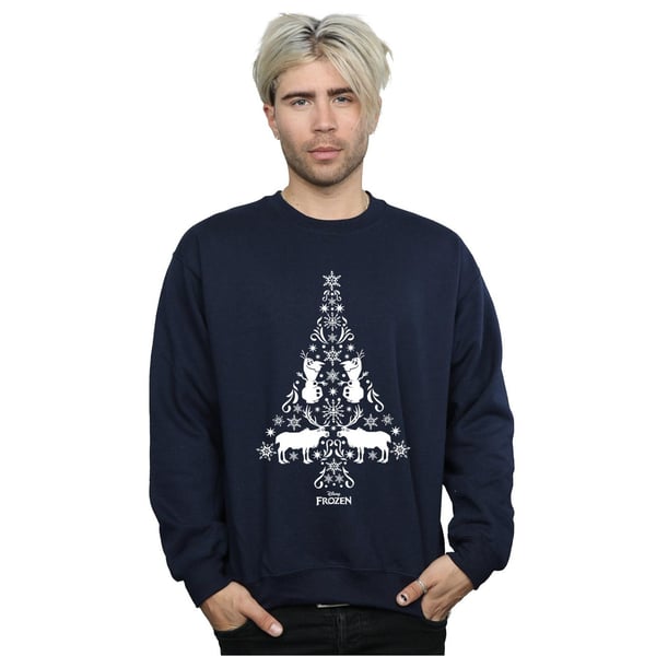 Disney Mens Frozen Christmas Tree Sweatshirt