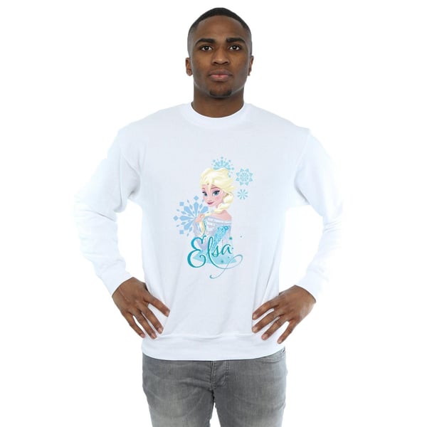 Disney Mens Frozen Elsa Snowflakes Sweatshirt