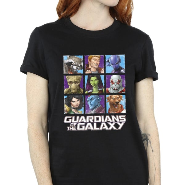 Guardians Of The Galaxy Womens/Ladies Character Squares Cotton Boyfriend T-Shirt