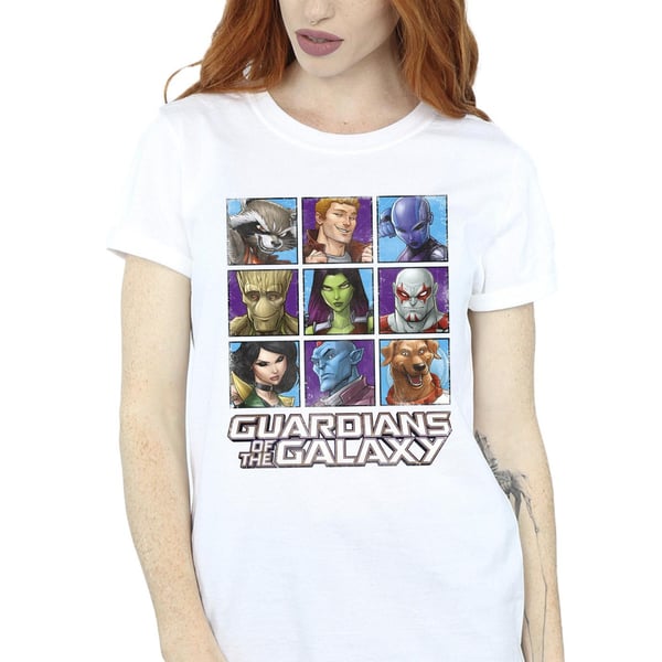 Guardians Of The Galaxy Womens/Ladies Character Squares Cotton Boyfriend T-Shirt
