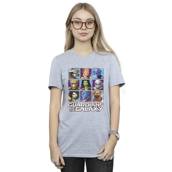 Guardians Of The Galaxy Womens/Ladies Character Squares Cotton Boyfriend T-Shirt
