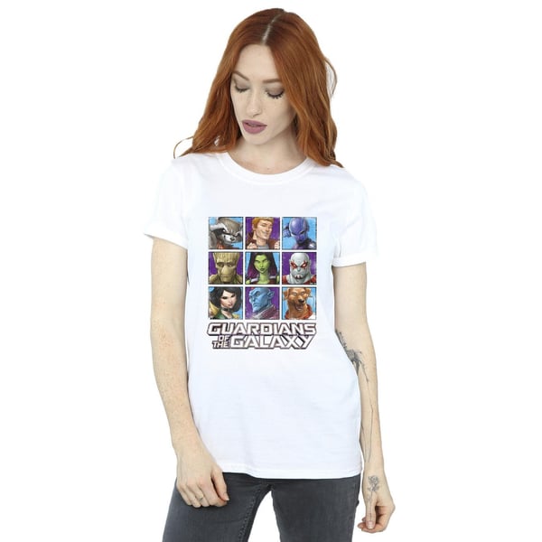 Guardians Of The Galaxy Womens/Ladies Character Squares Cotton Boyfriend T-Shirt