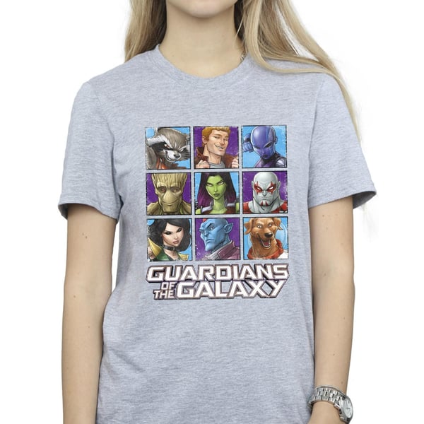 Guardians Of The Galaxy Womens/Ladies Character Squares Cotton Boyfriend T-Shirt