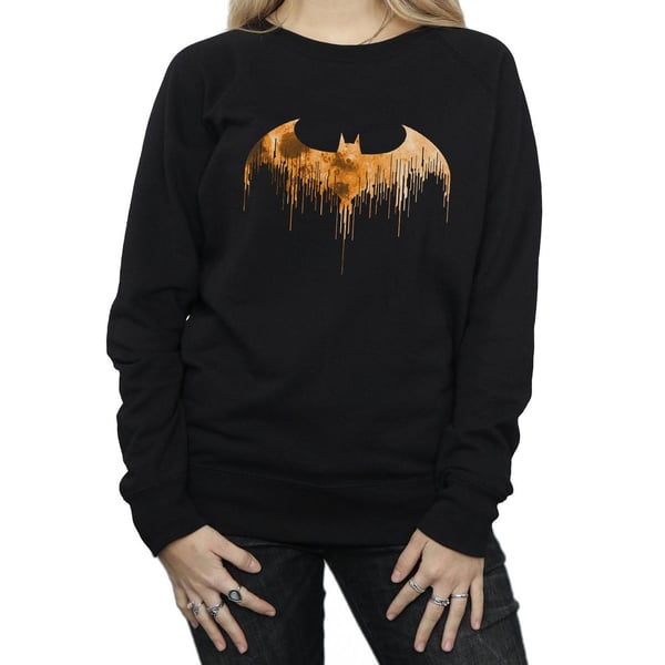 DC Comics Womens/Ladies Batman Arkham Knight Halloween Moon Logo Fill Sweatshirt