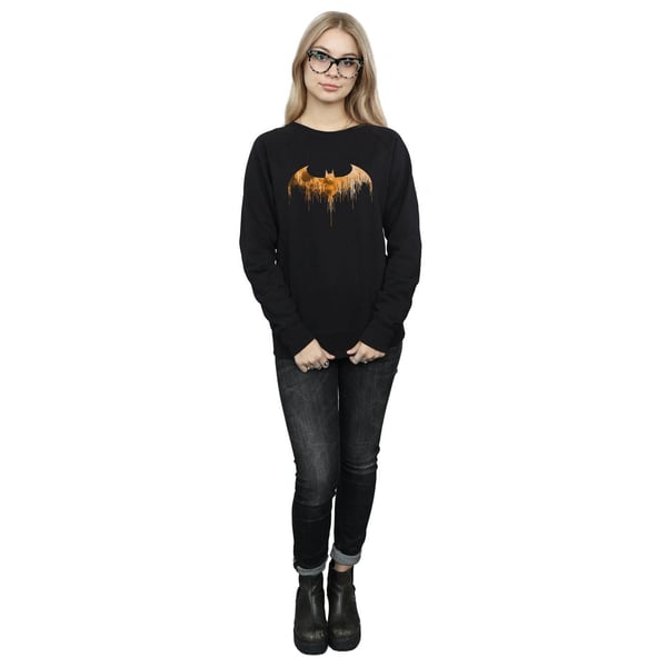 DC Comics Womens/Ladies Batman Arkham Knight Halloween Moon Logo Fill Sweatshirt
