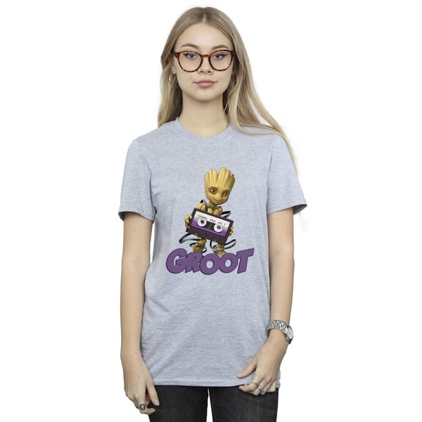 Guardians Of The Galaxy Womens/Ladies Groot Casette Cotton Boyfriend T-Shirt